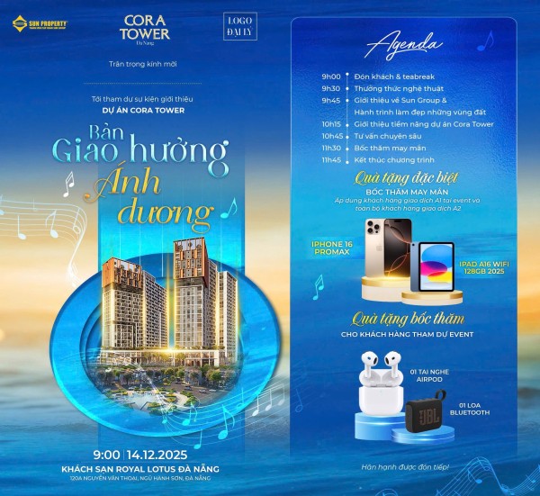 SỰ KIỆN GIỚI THIỆU DỰ ÁN CORA TOWER - “BẢN GIAO HƯỞNG ÁNH DƯƠNG” 